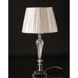 Chrome Lamp with crystal and glas with lampshade