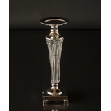 Candleholder in chrome and clear glass