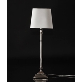 Lamp in beautiful nickel finish and lampshade