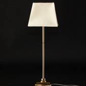 Bordlampe guld finish med rektangulær fod og lampskærm