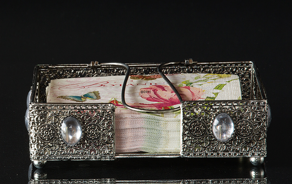 Servietholder i antik sølv