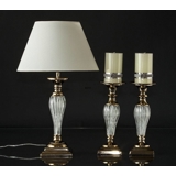 Table lamp "golden" and craquele without lampshade