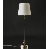 Table lamp in "golden" and black with a round shade