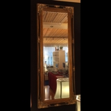 Mirror in black and gold finish