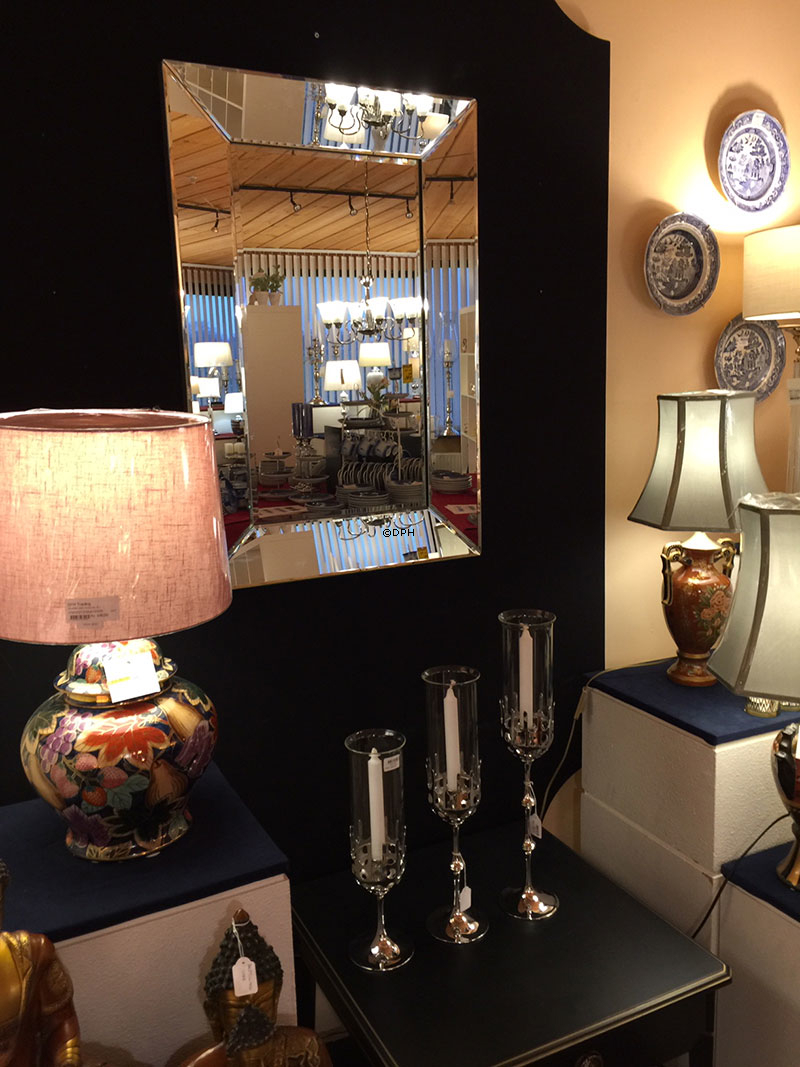 Facetslebet spejl med spejlramme