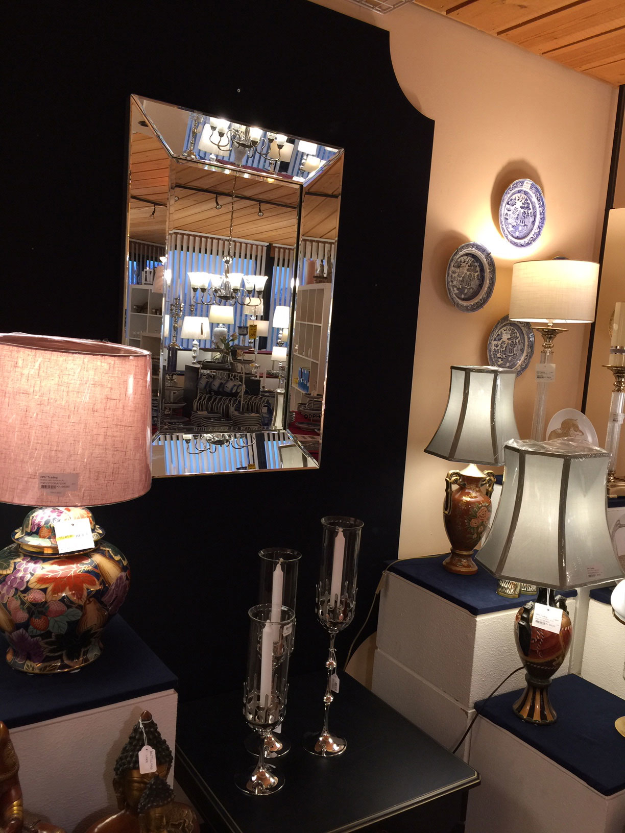 Facetslebet spejl med spejlramme