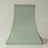 Square lampshade height 24 cm, light green silk fabric