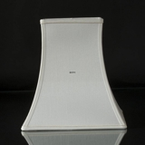 Firkantet lampeskærm 24 cm i højden, hvid silke