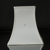 Square lampshade height 24 cm, white silk fabric