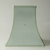 Square lampshade height 29 cm, light green silk fabric