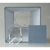 Firkantet lampeskærm 29 cm i højden, lys blå silke