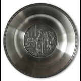 Karlshamn Biblical Motifs Pewter Plate 5 Raising of Jairus' Daughter ( Talitha Koum )