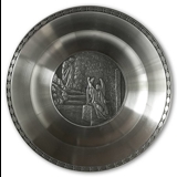 Karlshamn Biblical Motifs Pewter Plate 9 The Angel in the Empty Tomb