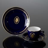 Composer Coffee set, Brahms, Cup, saucer and cake plate no. 3,  Bing & Grondahl