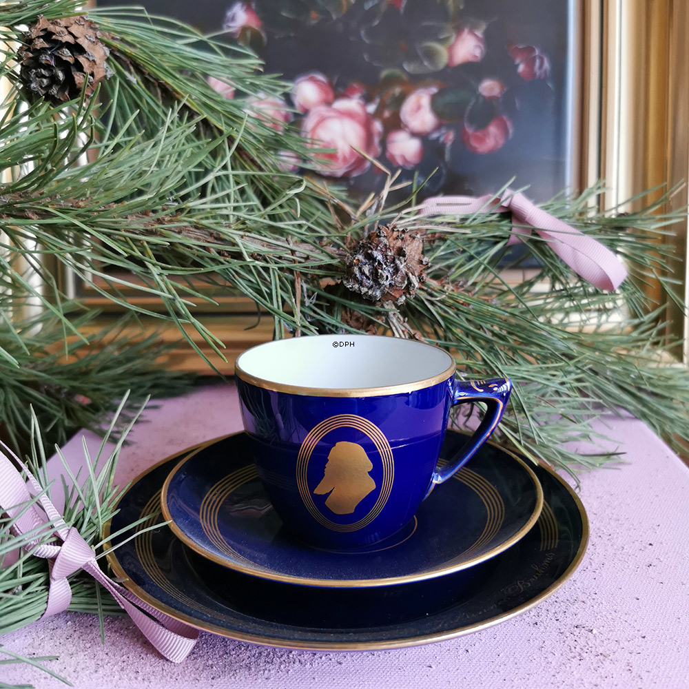 Komponiststel, Brahms, sæt af kop/underkop og kagetallerken nr. 3, Bing & Grøndahl