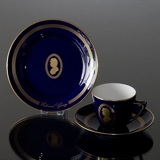 Composer Coffee set, Grieg, Cup, saucer and cake plate no. 6, Bing & Grondahl