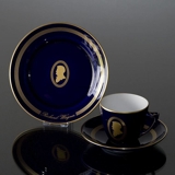 Composer Coffee set, Wagner, Cup, saucer and cake plate no. 12, Bing & Grondahl