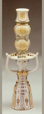 Wiinblad lysestage, Lysestage, Hattedame, hånddekoreret, blå/hvid eller multi colour