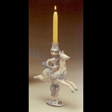 Wiinblad Rider 1 candle Figurine, hand painted, blue/white