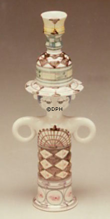 Wiinblad lysestage, Lysmand, blå/hvid