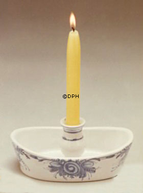 Wiinblad lysestage, Lysestage, Lysbåd, hånddekoreret, blå/hvid eller multi colour