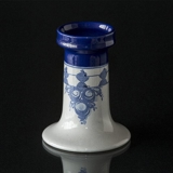 Wiinblad candlestick, Large, hand painted, blue/white No. 79