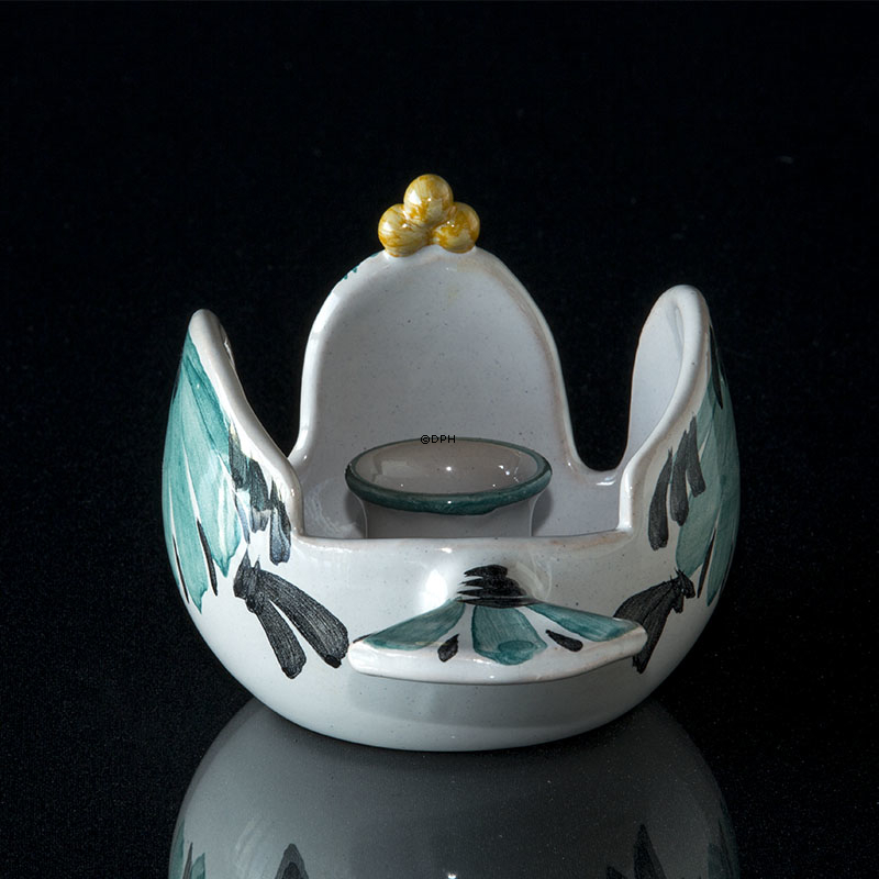 Wiinblad lysestage, Lysestage, Lysfugl, hånddekoreret, blå/hvid eller multi colour