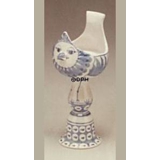 Wiinblad candlestick, bird, small, hand painted, blue/white