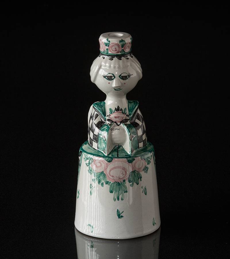 Wiinblad lysestage, Lysestage, engel med 1 lys, hånddekoreret, blå/hvid eller multi colour