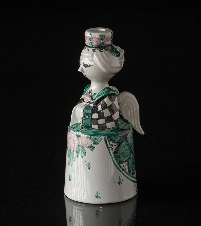 Wiinblad lysestage, Lysestage, engel med 1 lys, hånddekoreret, blå/hvid eller multi colour