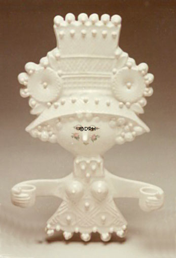 Wiinblad Kagekone væglysestage, hånddekoreret, L-90