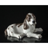 Cocker Spaniel, liggende, Lyngby figur nr. 10