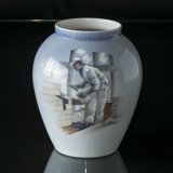 Vase mit Maurer