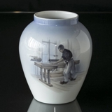 Vase mit Tischler oder Schreiner