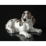 Cocker Spaniel, liggende, Lyngby figur nr. 10