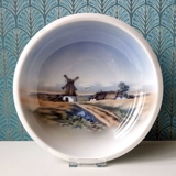 Lyngby Bowl with Scenery "Farm House and Mill" No. 124-3-93