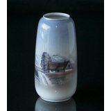 Lyngby Vase with Landscape "House" No. 130-3-86