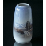 Lyngby Vase mit Landschaft "Haus" Nr. 130-3-86