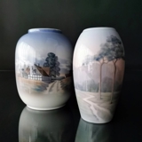 Lyngby vase with farm in landscape No. 140-3-91