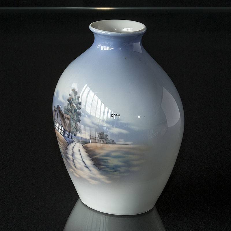 Lyngby Vase med Hus, nr. 151-91