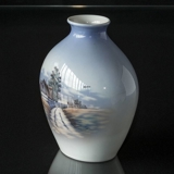 Lyngby Vase mit Landschaft "Haus", Nr. 151-91