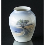 Lyngby Vase mit Baum beim Strand Nr. 74-2-75