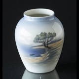 Lyngby vase with tree by the beach No. 74-2-75