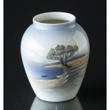 Lyngby vase with tree by the beach No. 74-2-75