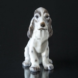 Cocker Spaniel, sitting, Lyngby figurine No. 85
