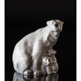 Isbjørn med unger Lyngby figur nr. 90