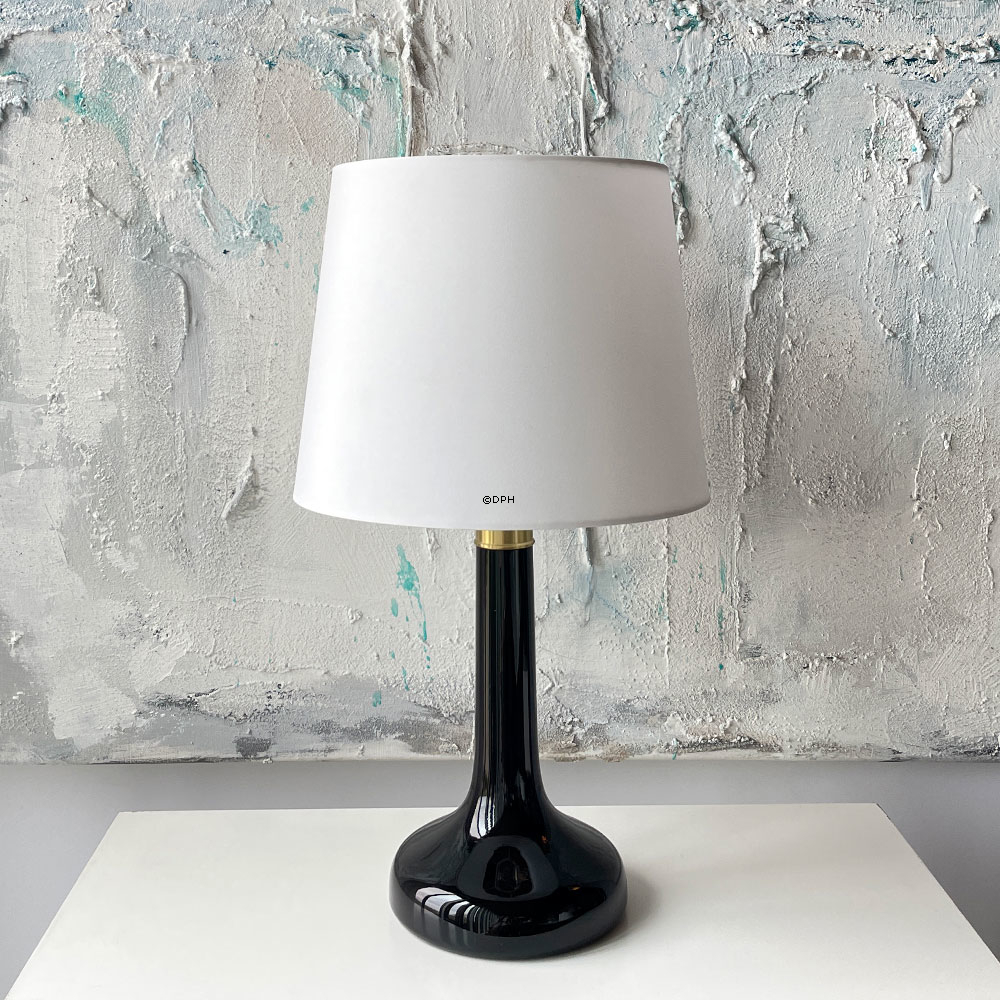 Rund cylinderformet lampeskærm 22 cm i højden, hvid chintz stof