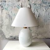Round lampshade tall model height 23 cm, white chintz fabric