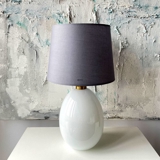 Round cylindrical lampshade height 23 cm, grey cotton fabric