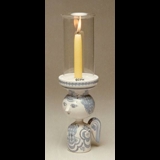 Wiinblad Kerzenengel, handbemalt, Blau / Weiß